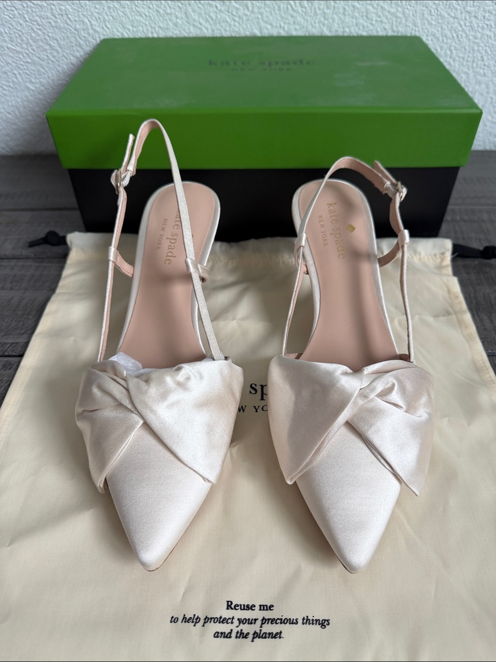 kate spade Marseille Bow Sling Back Shoes NIB